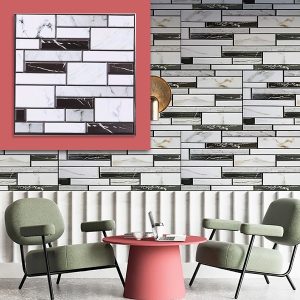 3D marmuro išvaizdos sienų lipdukai (10 vnt.) | MARBLEBLOCKS