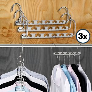 Plieninis erdvę taupantis drabužių stovas (3 vnt.) | SNAPHANG
