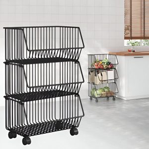 Trijų pakopų virtuvės krepšelis | CARTSTACK