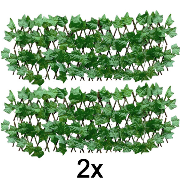 2x Išplečiamas gebenės tvoros skydas – 30×180 cm, atsparus UV, be įrankių | GREENFENCE