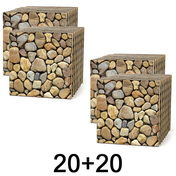 2x 3D sienų plytelės su akmens efektu – nulupk ir priklijuok | STONEBLOCKS 1+1 NEMOKAMAI