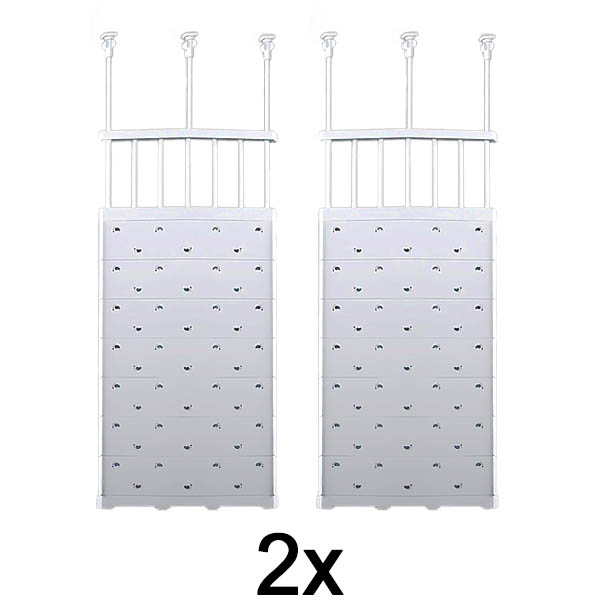 2x Išplečiamas lentynų stelažas | SHELFEXPEND